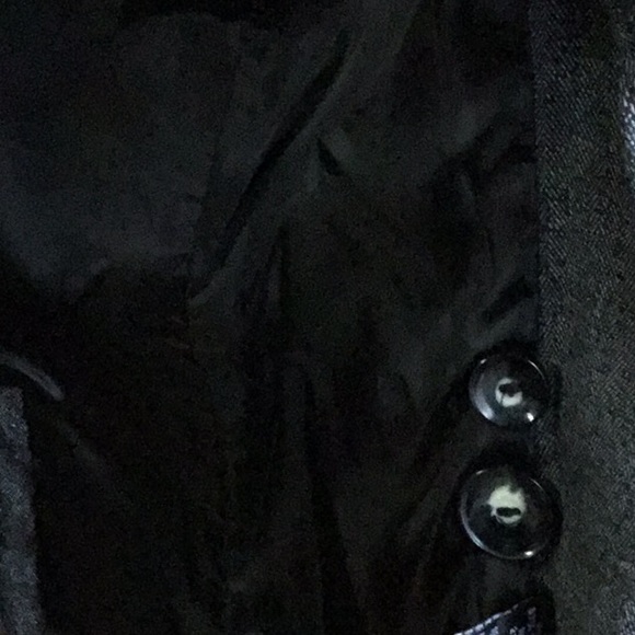 BCX Back Lined Short Sleeve Blazer-Grey 3 Button - Picture 7 of 8